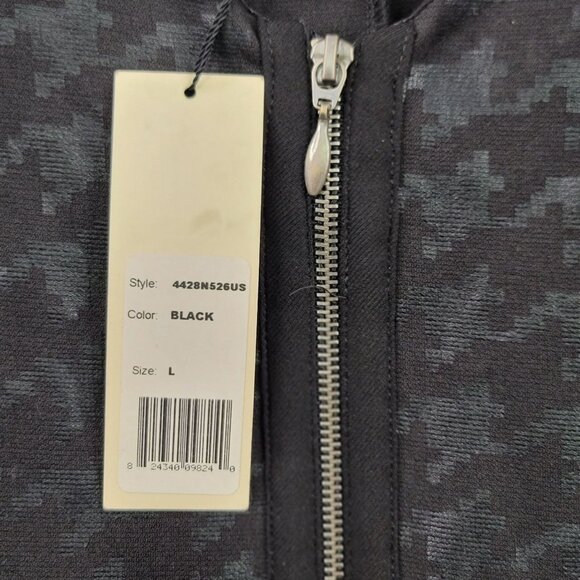 Robert Kitchen Womens Long Sleeve Houndstooth Dress Large Black Canada New - Picture 4 of 13